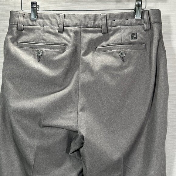 FJ FootJoy Pants Mens 33 Gray Stretch Pockets Straight Leg Golf - Picture 5 of 9